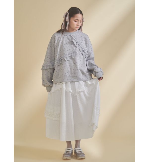 merry jenny「flowerレーススウェット」|スウェット・ジャージ|