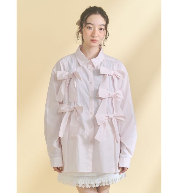 merry jenny「bon bon ribbon shirt」|シャツ・ブラウス|