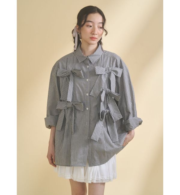 merry jenny「bon bon ribbon shirt」|シャツ・ブラウス|