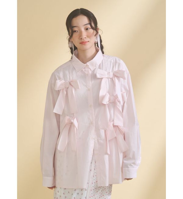 merry jenny「bon bon ribbon shirt」|シャツ・ブラウス|