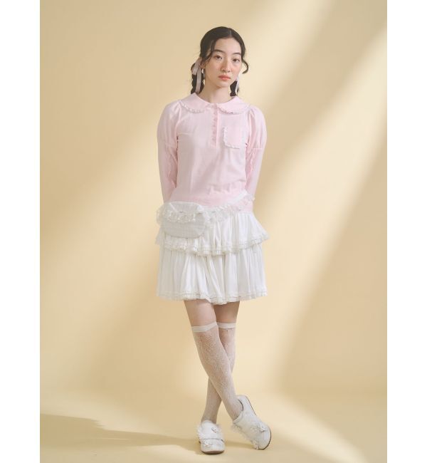 merry jenny「frilly polo tops」|ポロシャツ|