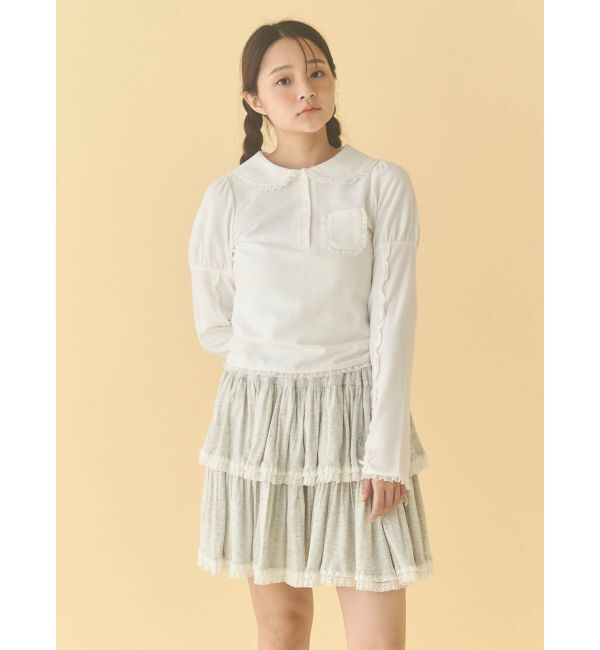merry jenny「frilly polo tops」|ポロシャツ|