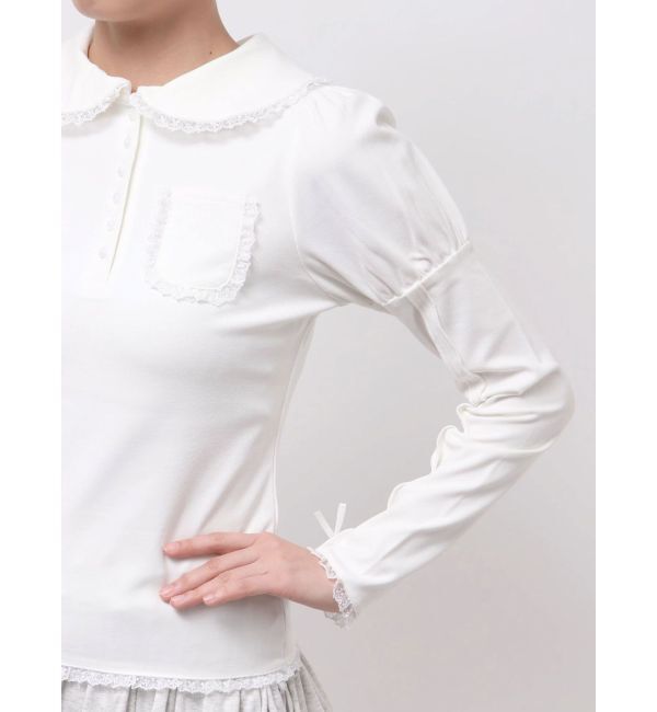 merry jenny「frilly polo tops」|ポロシャツ|