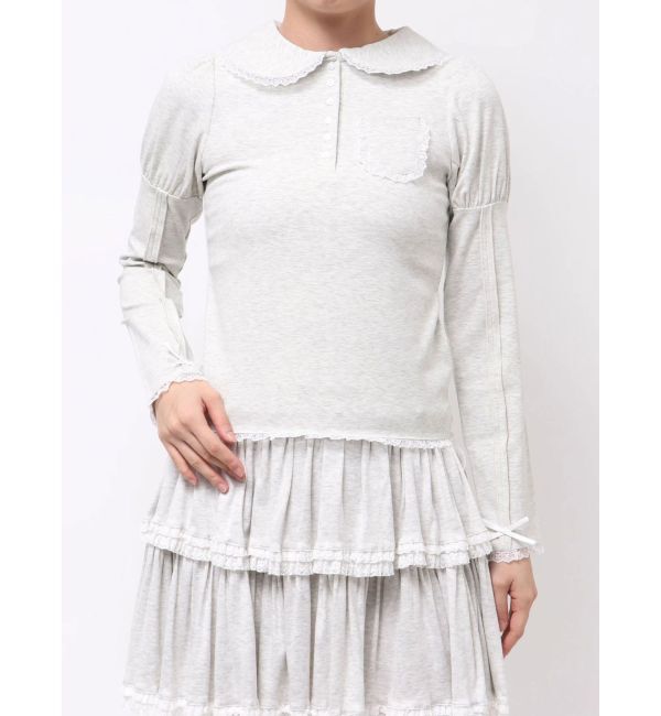 merry jenny「frilly polo tops」|ポロシャツ|