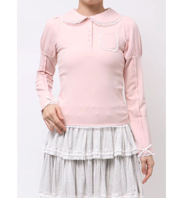 merry jenny「frilly polo tops」|ポロシャツ|