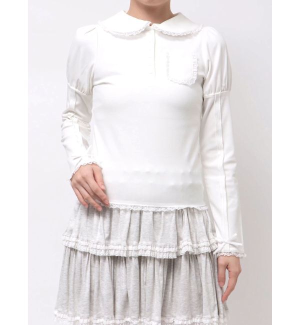 merry jenny「frilly polo tops」|ポロシャツ|