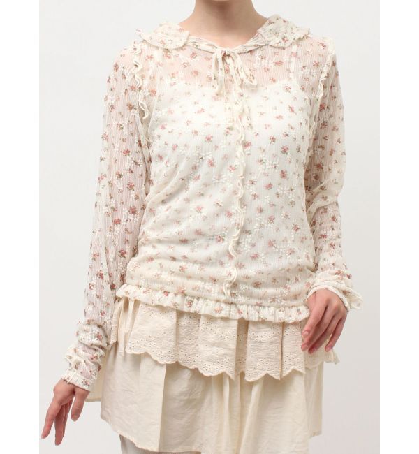 merry jenny「rabbitレースフードtops」|Tシャツ・カットソー|