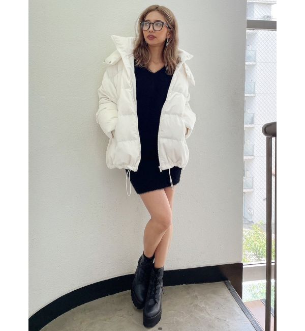 GYDA「Vネック シャギーニットワンピース」|ワンピース|