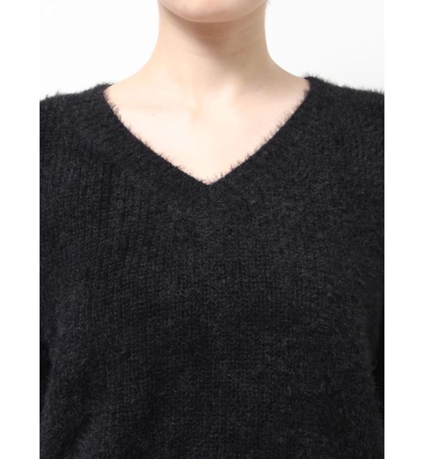 GYDA「Vネック シャギーニットワンピース」|ワンピース|