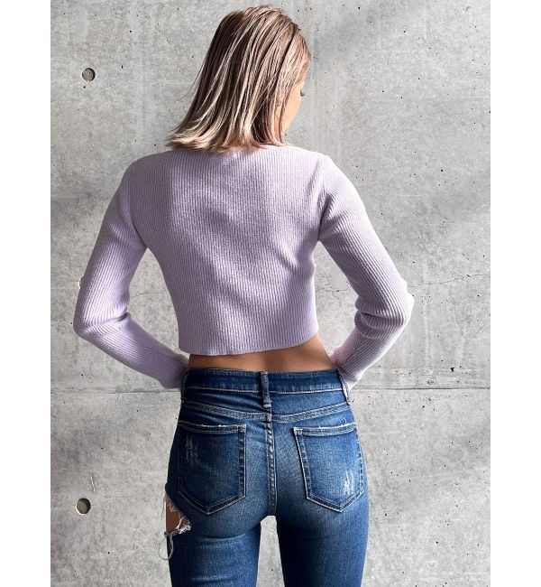 GYDA「ラメモールニットカーディガン」|カーディガン|