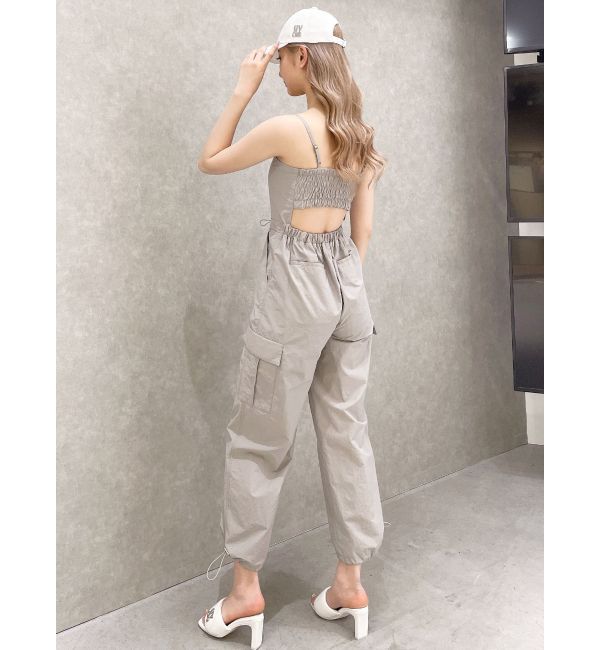 GYDA「フロントZIPパラシュートロンパース」|オールインワン|