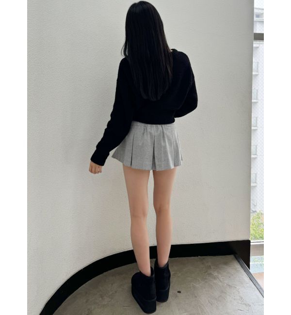 GYDA「プラットフォームフェイクムートンブーツ」|ショートブーツ|