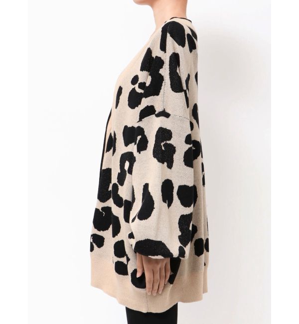 GYDA「ラメGレオパードハイゲージニットカーディガン」|カーディガン|