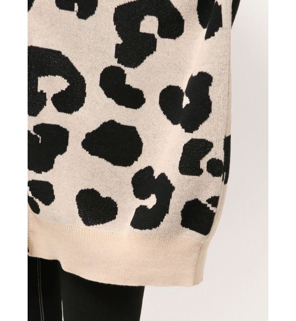 GYDA「ラメGレオパードハイゲージニットカーディガン」|カーディガン|