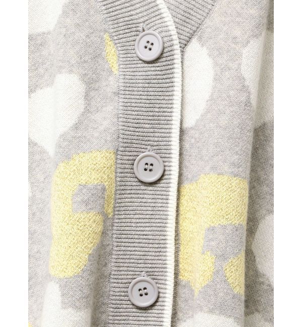 GYDA「ラメGレオパードハイゲージニットカーディガン」|カーディガン|