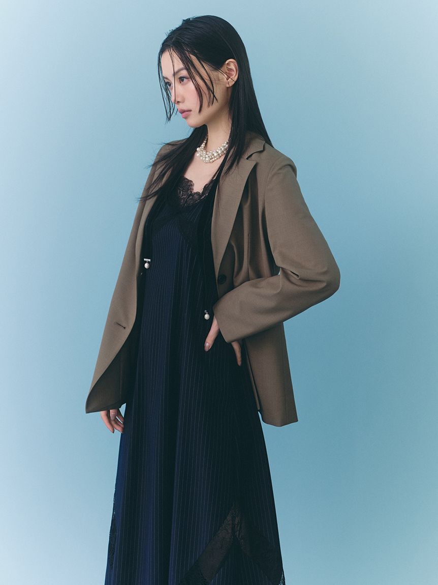 レーストリムスリップワンピース（FRAY I.D）｜ルミネのファッション