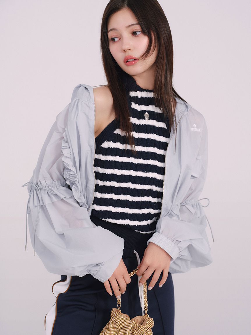 LILY BROWN「【LILY BROWN&times;MARY QUANT】デイジー刺繍アメスリケーブルニット」|ニット・セーター|