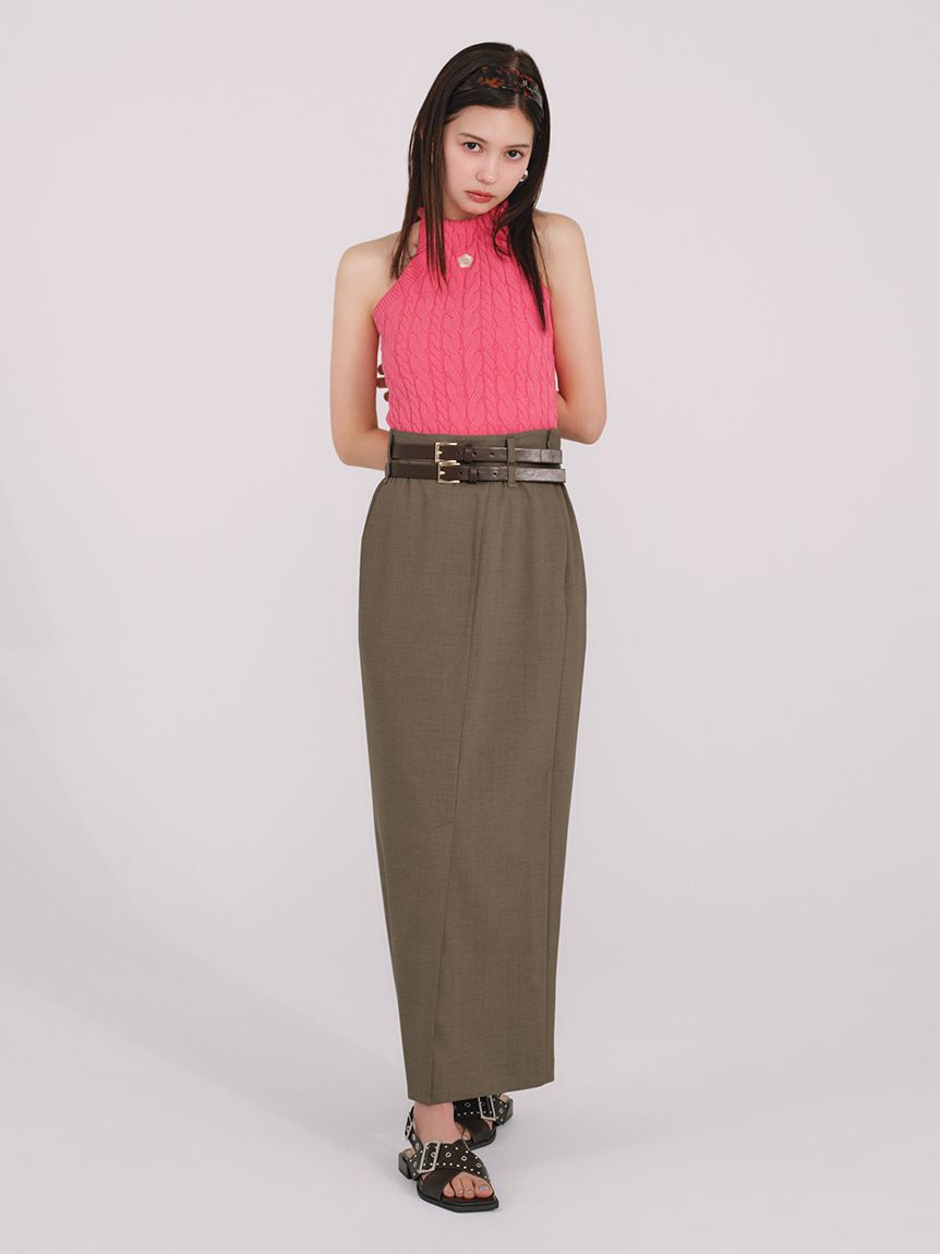 LILY BROWN「【LILY BROWN&times;MARY QUANT】デイジー刺繍アメスリケーブルニット」|ニット・セーター|