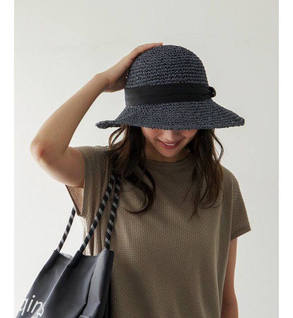ikka「雑材こま編みダウンハット」|その他|