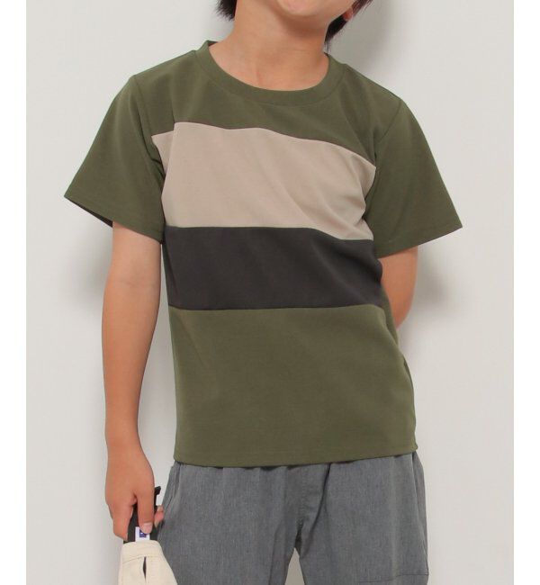 ikka kids「MK横切り替えTシャツ（120~160cm）」|Tシャツ・カットソー|