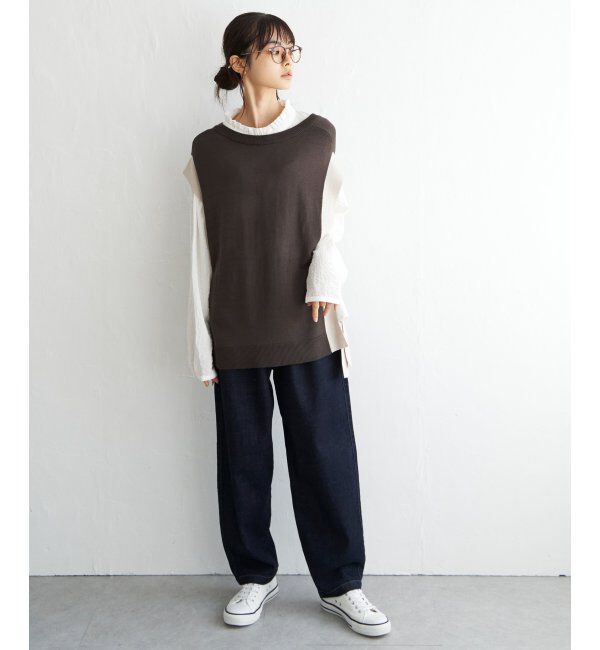 Lbc with Life「2WAYサイドリボンベスト」|ニット・セーター|