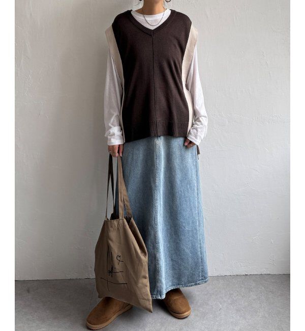 Lbc with Life「2WAYサイドリボンベスト」|ニット・セーター|