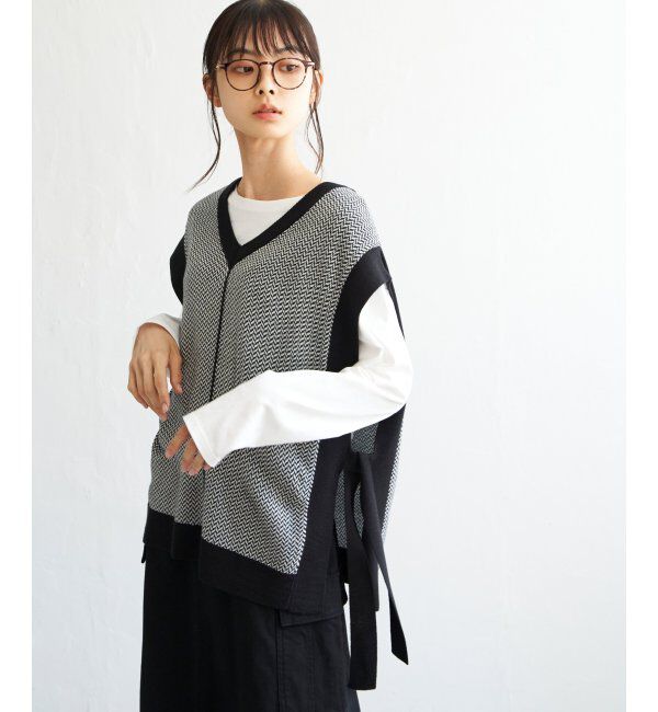 Lbc with Life「2WAYサイドリボンベスト」|ニット・セーター|