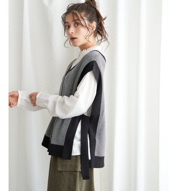 Lbc with Life「2WAYサイドリボンベスト」|ニット・セーター|