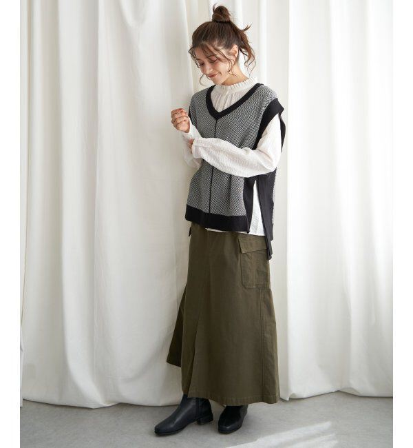 Lbc with Life「2WAYサイドリボンベスト」|ニット・セーター|