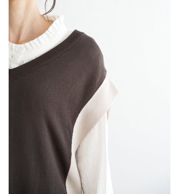 Lbc with Life「2WAYサイドリボンベスト」|ニット・セーター|