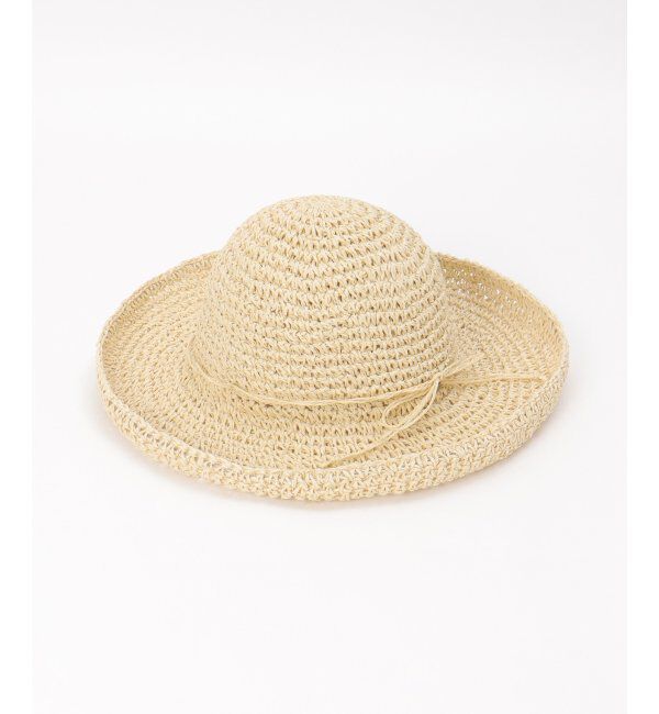 Lbc with Life「ツバ広ペーパーハット」|その他|ベージュ