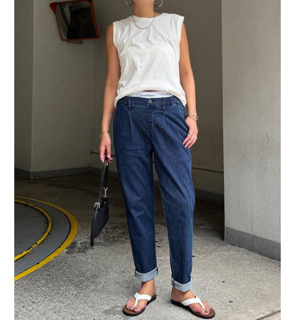 Lbc with Life「さらひやプラスジップレスパンツ」|その他|ネイビーブルー