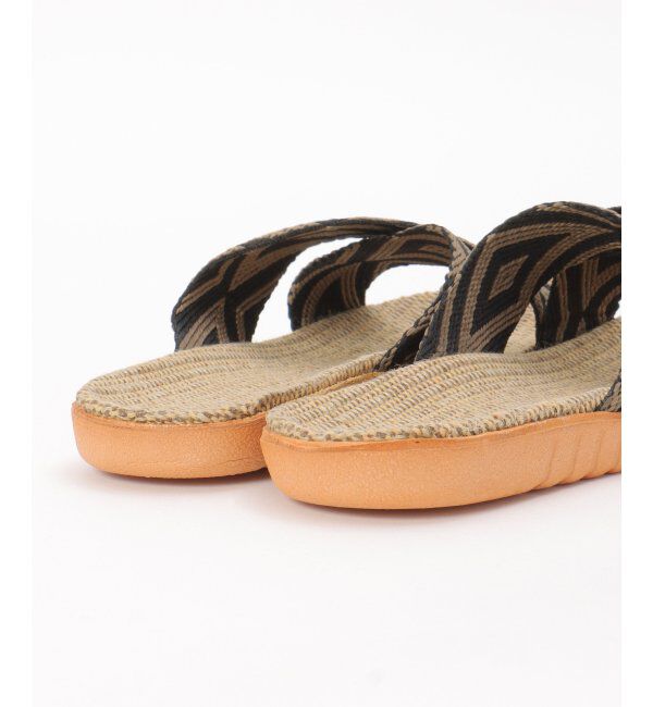 Lbc with Life「幾何学ベルトジュートサンダル」|ルームシューズ|