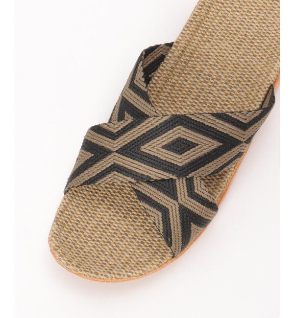 Lbc with Life「幾何学ベルトジュートサンダル」|ルームシューズ|