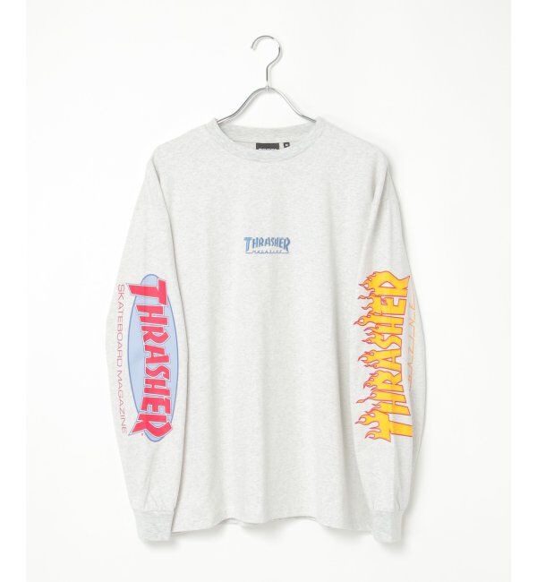 VENCE share style「THRASHER スラッシャー 袖プリントロンT」|Tシャツ・カットソー|