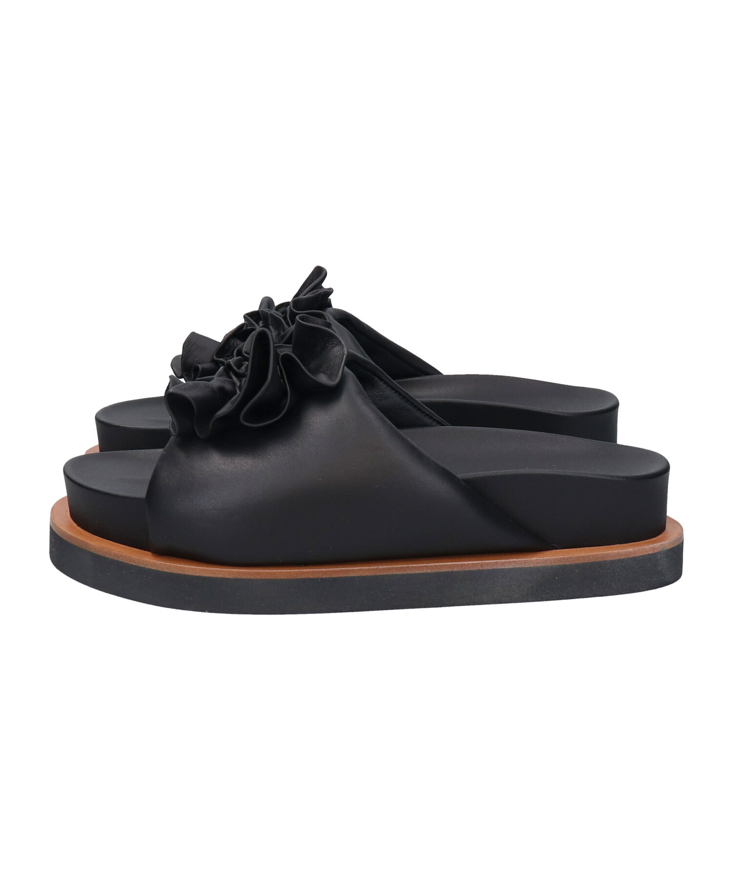 IMPORT SELECT「【EMILE】ビッグコサージュフットベッドサンダル(E52107)」|サンダル|