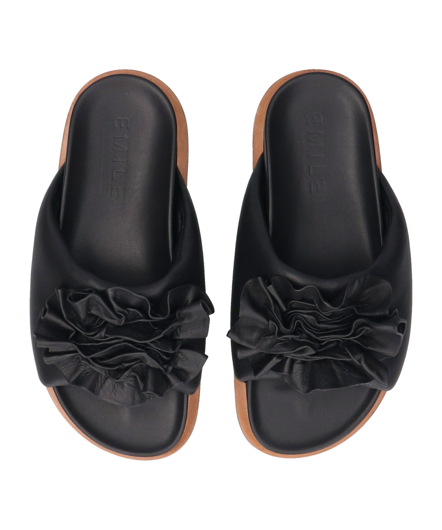 IMPORT SELECT「【EMILE】ビッグコサージュフットベッドサンダル(E52107)」|サンダル|