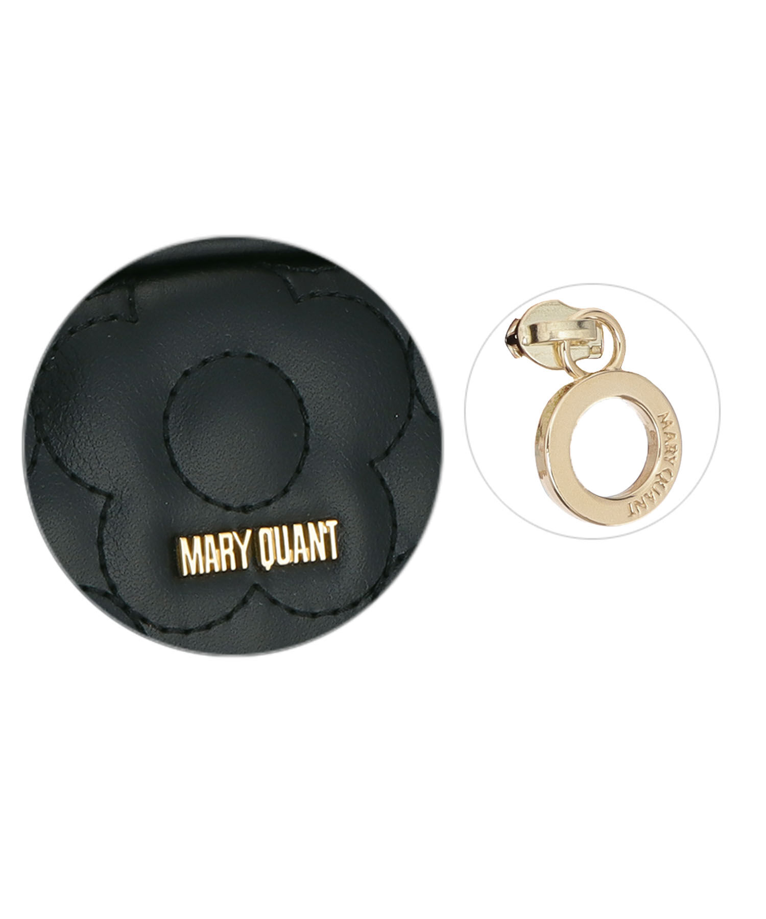 MARY QUANT「キルトフォームデイジー ラウンドポーチL」|ポーチ|