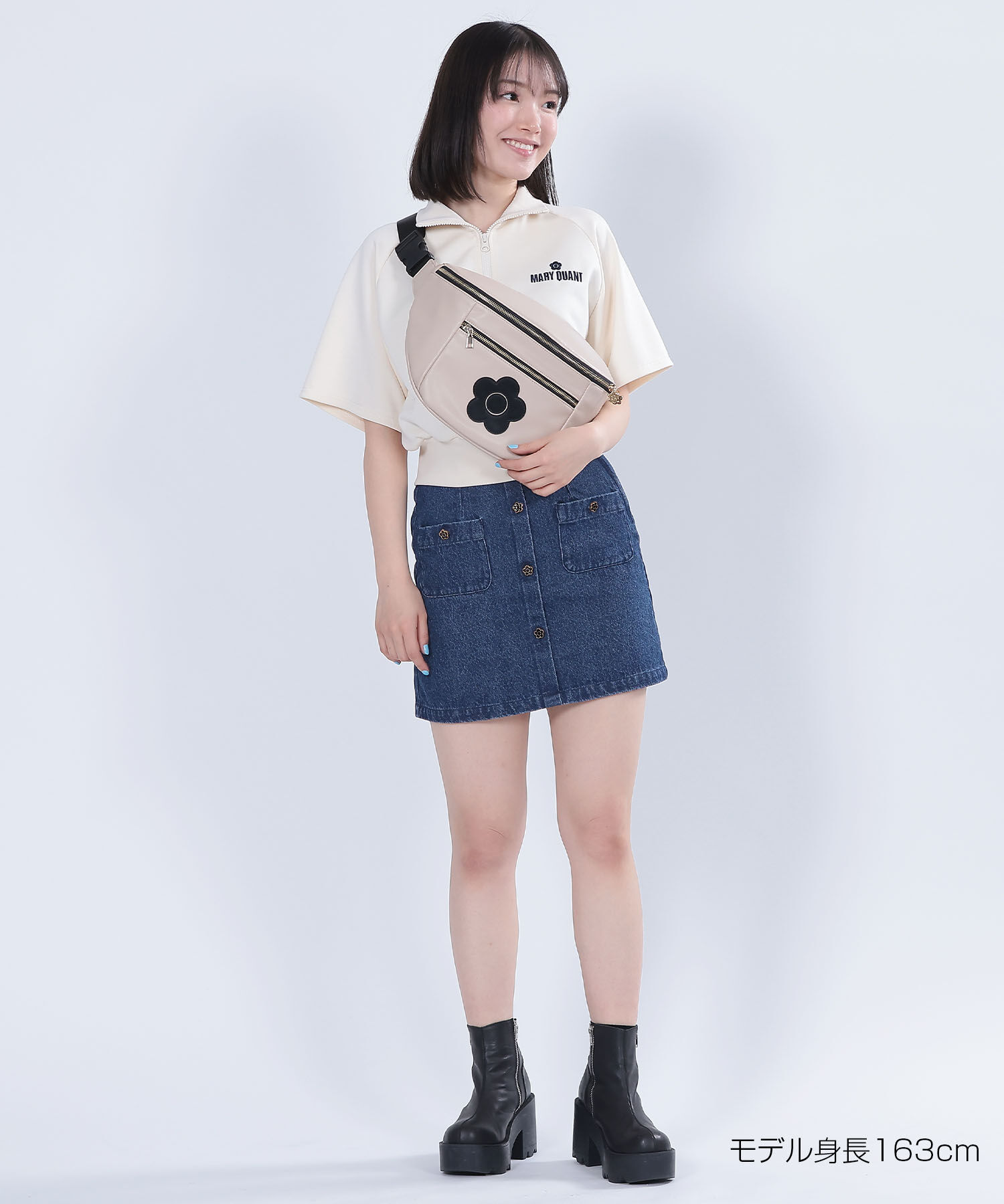 MARY QUANT「エポデイジーボタンデニムミニ スカート」|スカート|