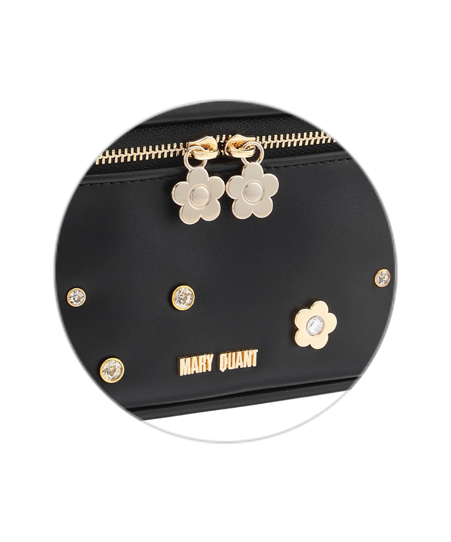 MARY QUANT「メタルビジュー ミニバニティ」|ポーチ|