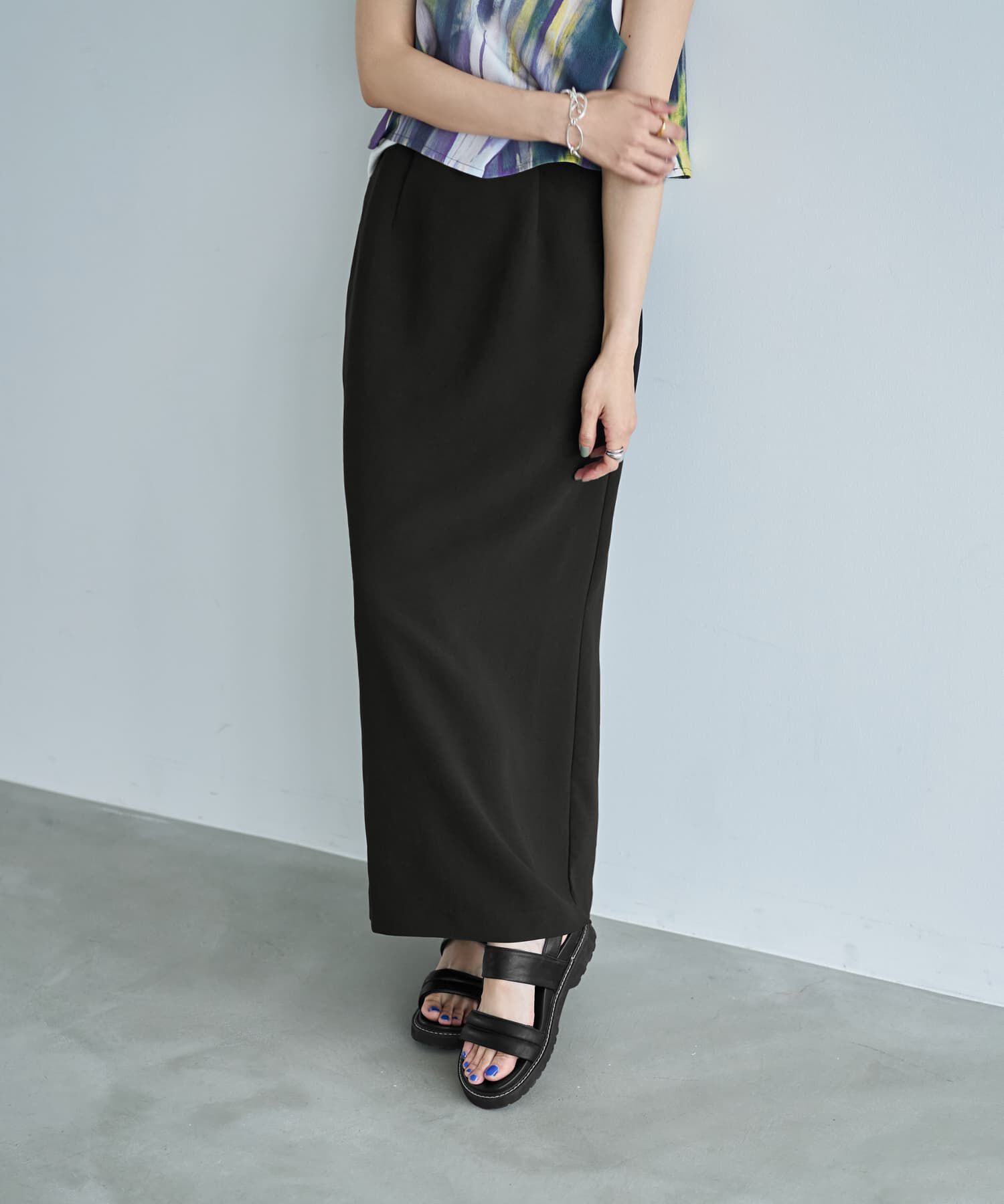 STYLE DELI「伸縮するマキシ丈ナロースカート」|スカート|