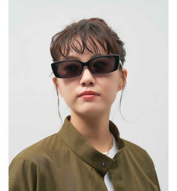  「【WEB限定】スクエア型 サングラス｜Y2K│紫外線対策│Zoff 横長 韓国ファッション」|サングラス|