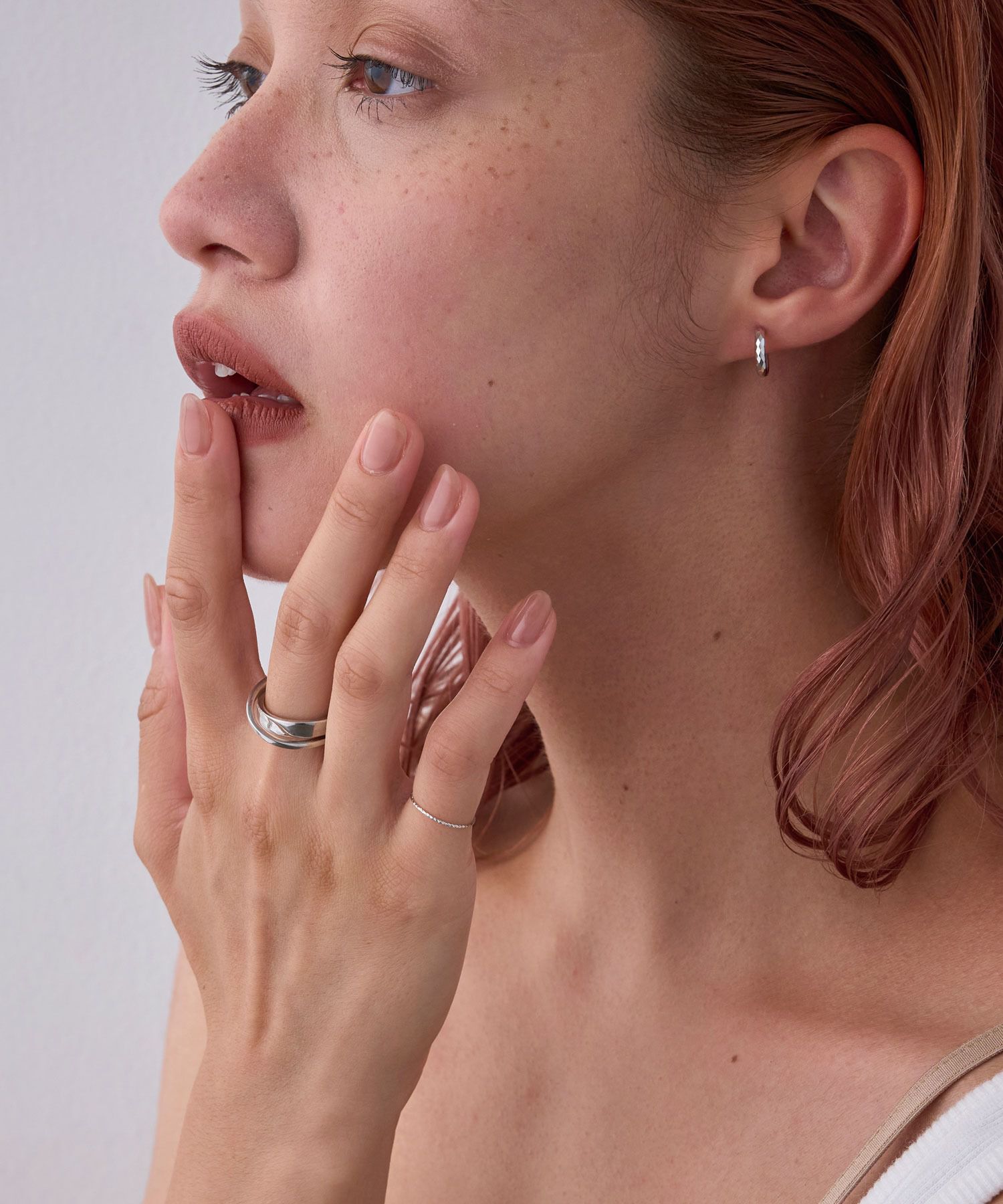 JUPITER「【シリーズ累計販売 1500点突破！】【K18WG】ベーシックスリムピンキーリング/good-luck」|リング|