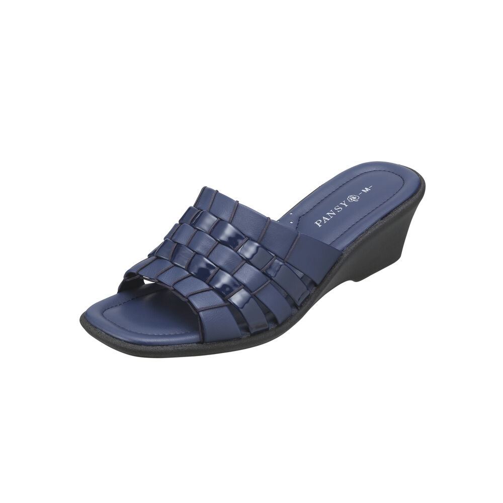 BACKYARD FAMILY「パンジー サンダル 6724 通販 Pansy つっかけ ウェッジソール オフィスサンダル」|サンダル|ブルー1