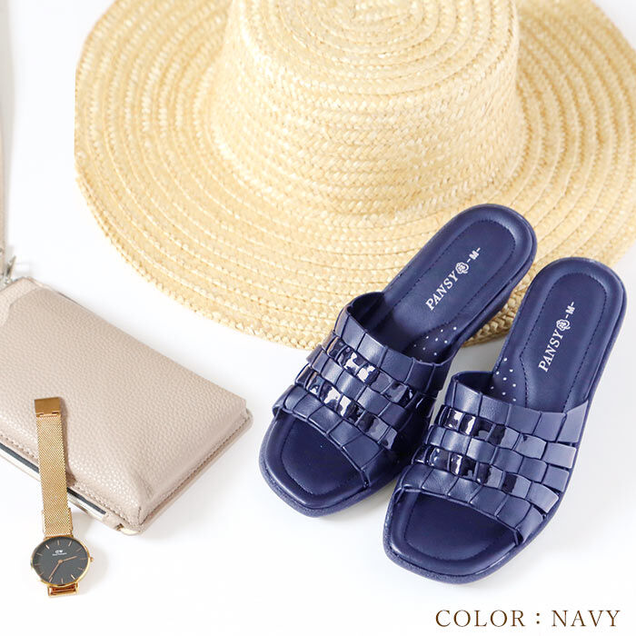 BACKYARD FAMILY「パンジー サンダル 6724 通販 Pansy つっかけ ウェッジソール オフィスサンダル」|サンダル|