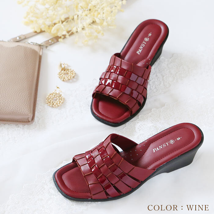 BACKYARD FAMILY「パンジー サンダル 6724 通販 Pansy つっかけ ウェッジソール オフィスサンダル」|サンダル|