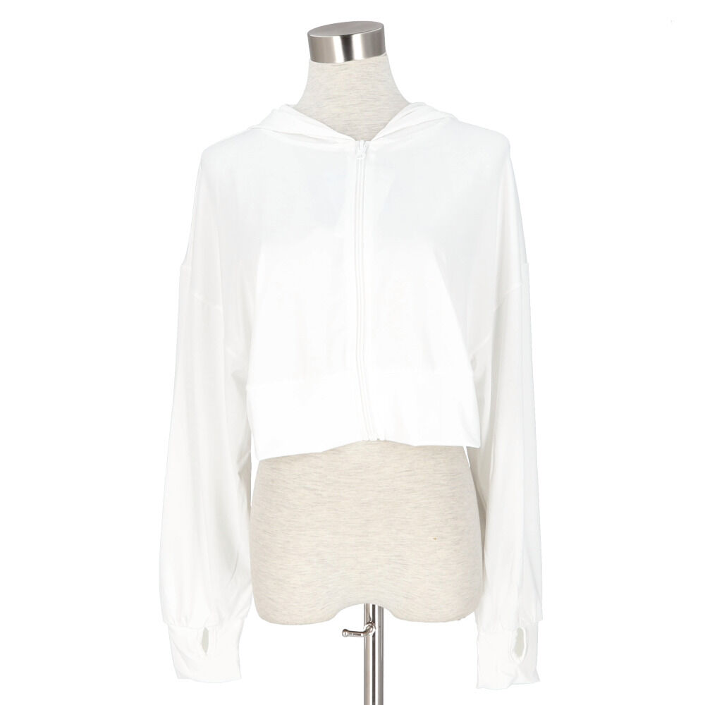 BACKYARD FAMILY「接触冷感 ラッシュガード レディース 通販 ショート丈 レディースラッシュガード」|スポーツ|ホワイト1