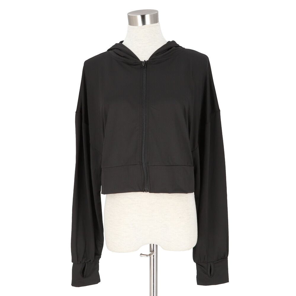 BACKYARD FAMILY「接触冷感 ラッシュガード レディース 通販 ショート丈 レディースラッシュガード」|スポーツ|ブラック1