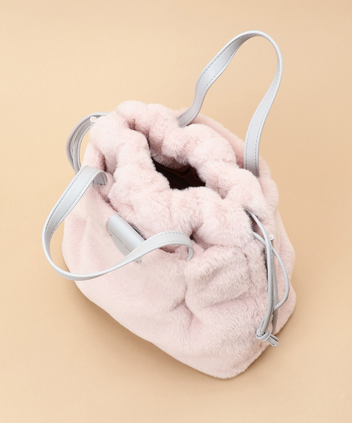 Samantha Thavasa「ファー巾着バッグ」|ハンドバッグ|