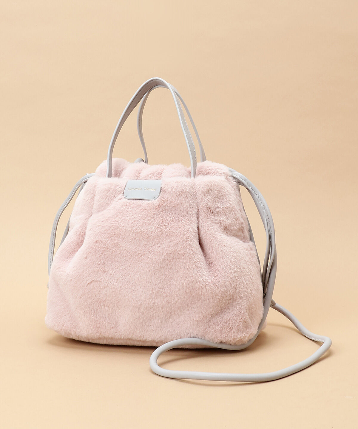 Samantha Thavasa「ファー巾着バッグ」|ハンドバッグ|